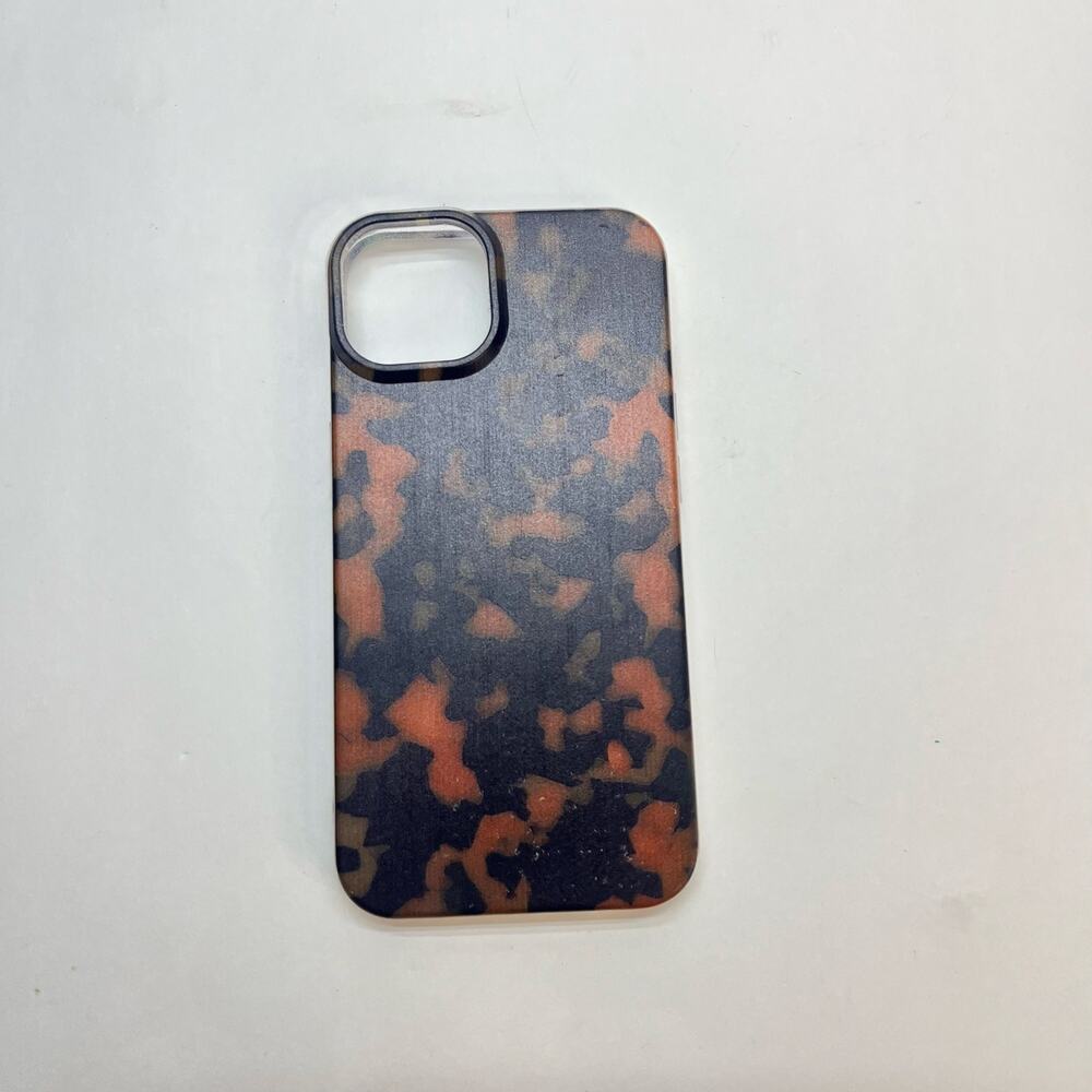 iphone 13 case‎ brown tort tortoise shell design clear sides
